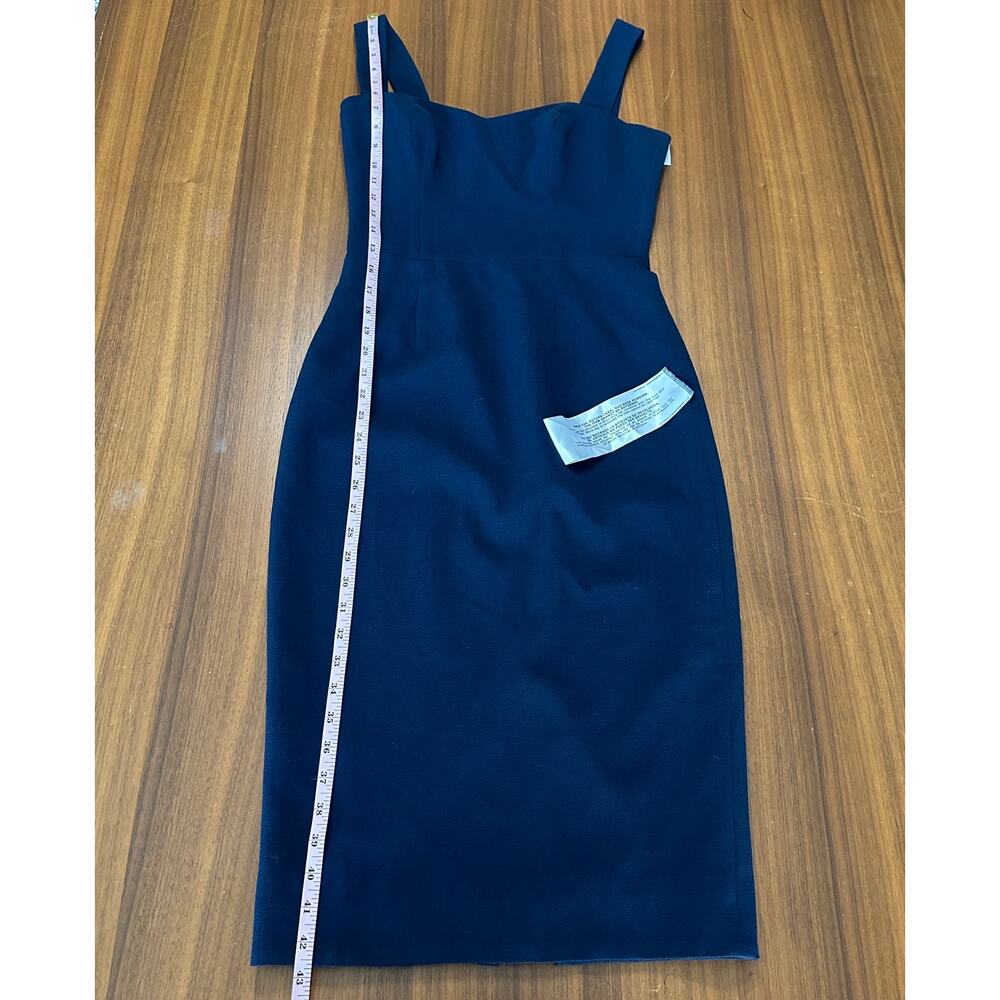 Dress the Population Navy Blue Nicole Sweetheart Pencil Cocktail Dress, Small - Picture 7 of 10